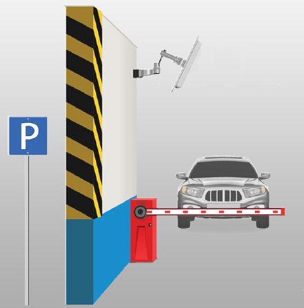 Barrière levante automatique de contrôle d'accès parking